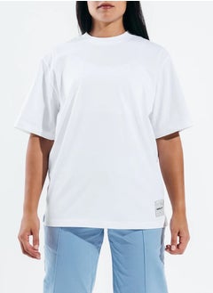 SIGMA FIT Sigma Fit WHITE BASIC OVERSIZED T-SHIRT - M ,Color: white  - Image 5