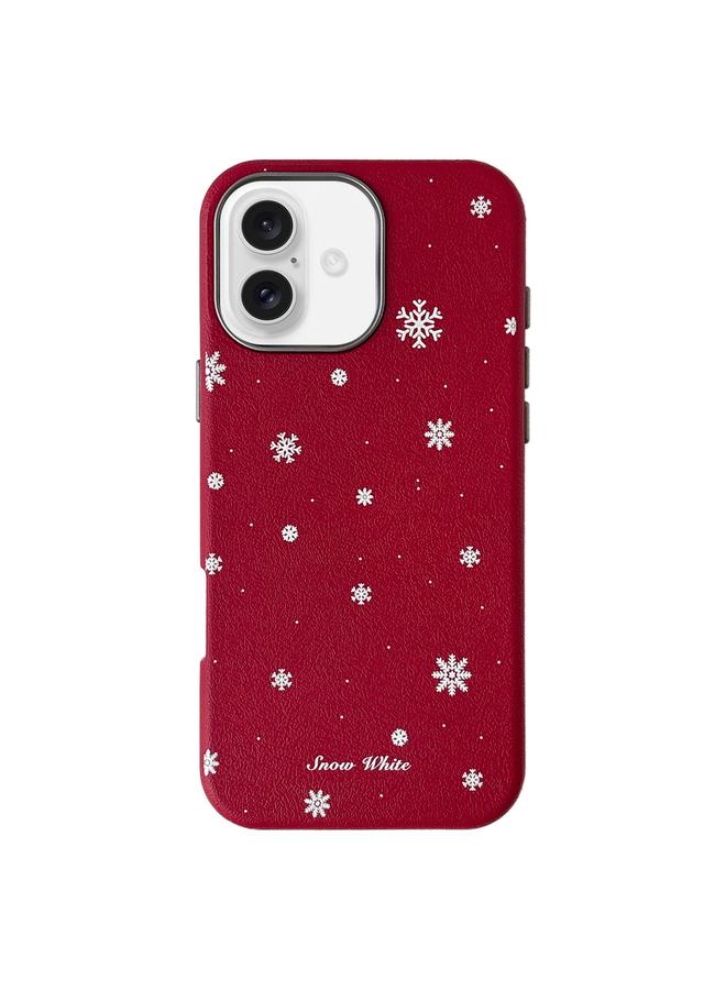 S-TOP Case For iPhone 16 Christmas Series Frosted PC Hybrid TPU Leather Phone Case - Image 1