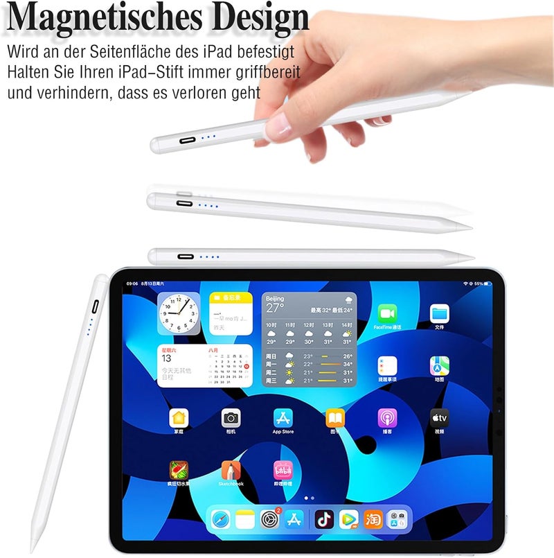 Luntak Universal Stylus Pens for Touch Screens POM Tip Magnetic iPad Pencil Rechargeable Tablet Pencil Active Stylus Pen for Android/iPad/Pro/Air/Mini/iPhone/Samsung/Lenovo/iOS/and Other Smartphone Devices - Image 5