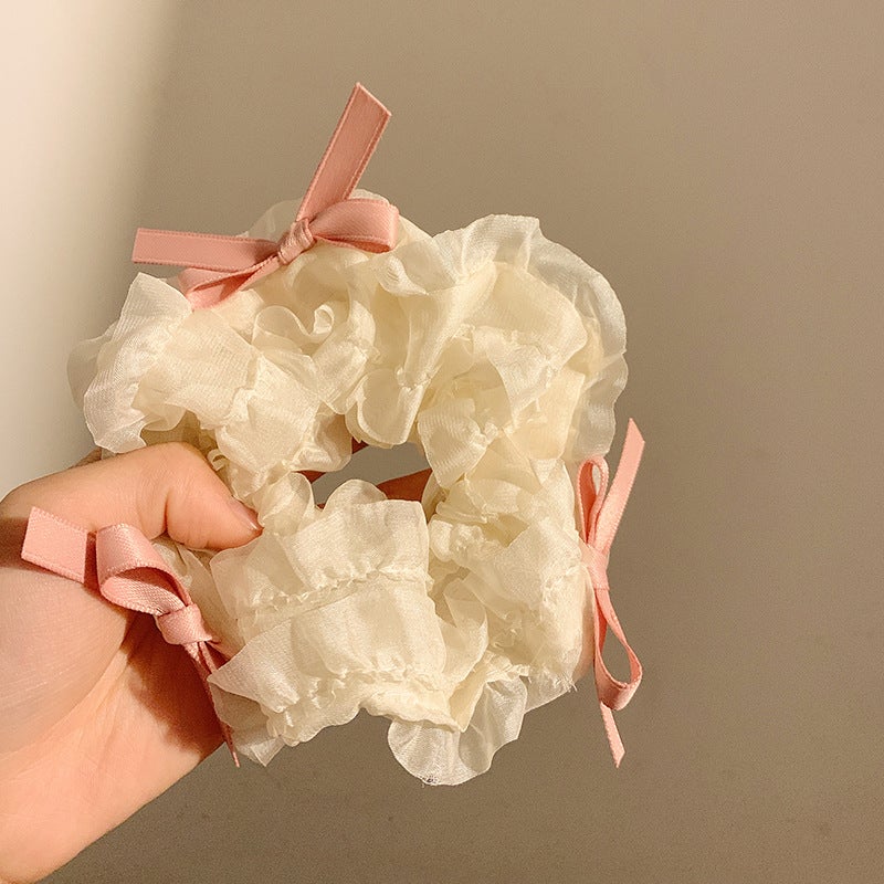 Generic Cream Sweetheart ~ Ballet Style Ribbon Bow Large Intestine Hair ...
