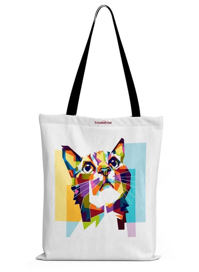 TrendoPrint Shopping/Grocery Bag, Multi-Purpose Bag, Sturdy Canvas Bag With 15Kgs Capacity Tote Bag For Women, College Bag For Girls (BTBN30) - Image 1