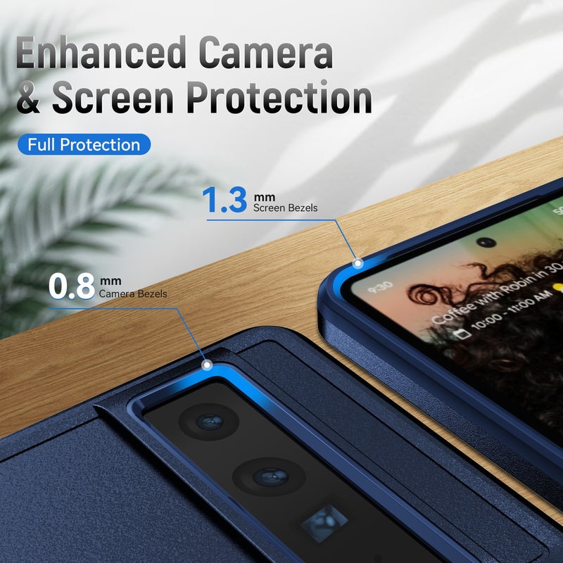 HuHa Case Cover For Google Pixel 7 Pro Pioneer Armor Heavy Duty PC + TPU Phone Case(Blue) - Image 5