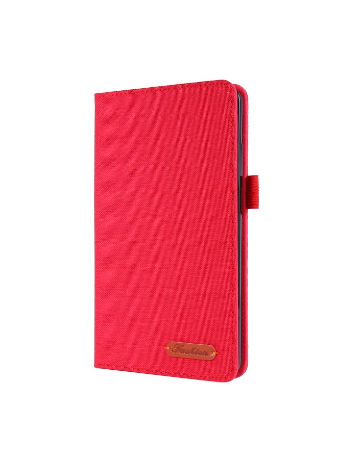 Lenovo Tab M7/m8/m10 Protective Case Denim Fabric Shell Stand For Tablet Computers E-books Case Various Colors Available-Color:Red-Applicable Model:Y700 2023 8.8inch - Image 1