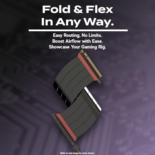 LINKUP كابل ريسير LINKUP PCIE 5.0 | لتركيب GPU عمودي | زاوية صحيحة | جاهز لبطاقة الرسوميات GPU | قابل للاستخدام مع PCIe 4.0 و RX9070/ RTX5090 | 25 سم (الطول الكلي: 29 سم) - Image 5