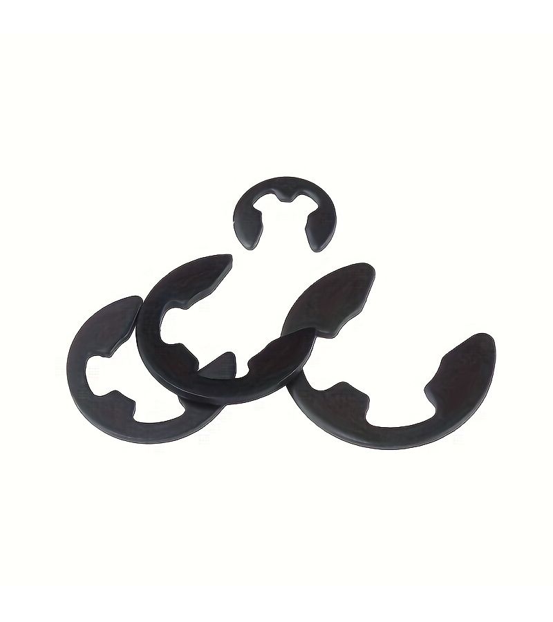 120 Pcs Carbon Steel E-Clip Retaining Ring Assortment Kit E Type Collars Precision Positioning Automotive Aerospace Machinery Manufacturing Engines Gearboxes Bearing Housings - Image 5