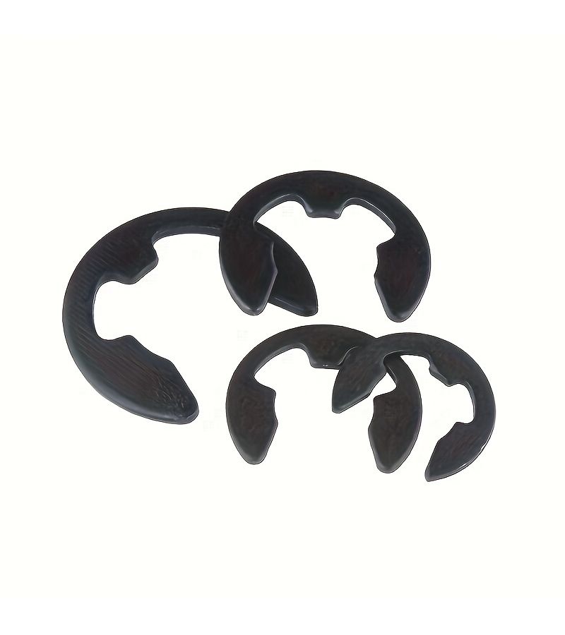 120 Pcs Carbon Steel E-Clip Retaining Ring Assortment Kit E Type Collars Precision Positioning Automotive Aerospace Machinery Manufacturing Engines Gearboxes Bearing Housings - Image 3