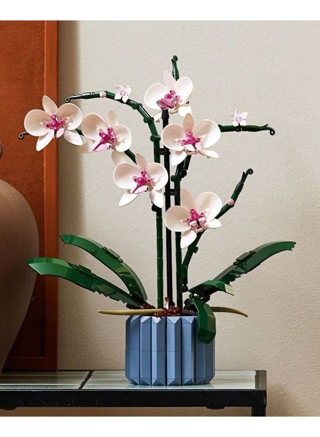 608-Piece Orchid Flower Building Set – Creative DIY Block Toy for Adults & Kids - Image 1