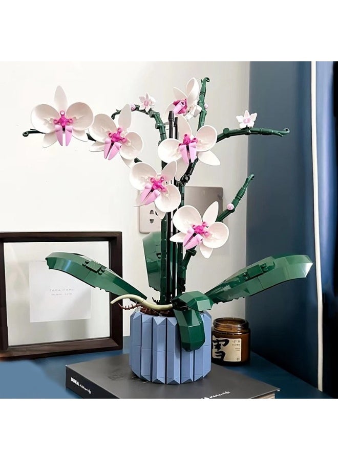 608-Piece Orchid Flower Building Set – Creative DIY Block Toy for Adults & Kids - Image 4