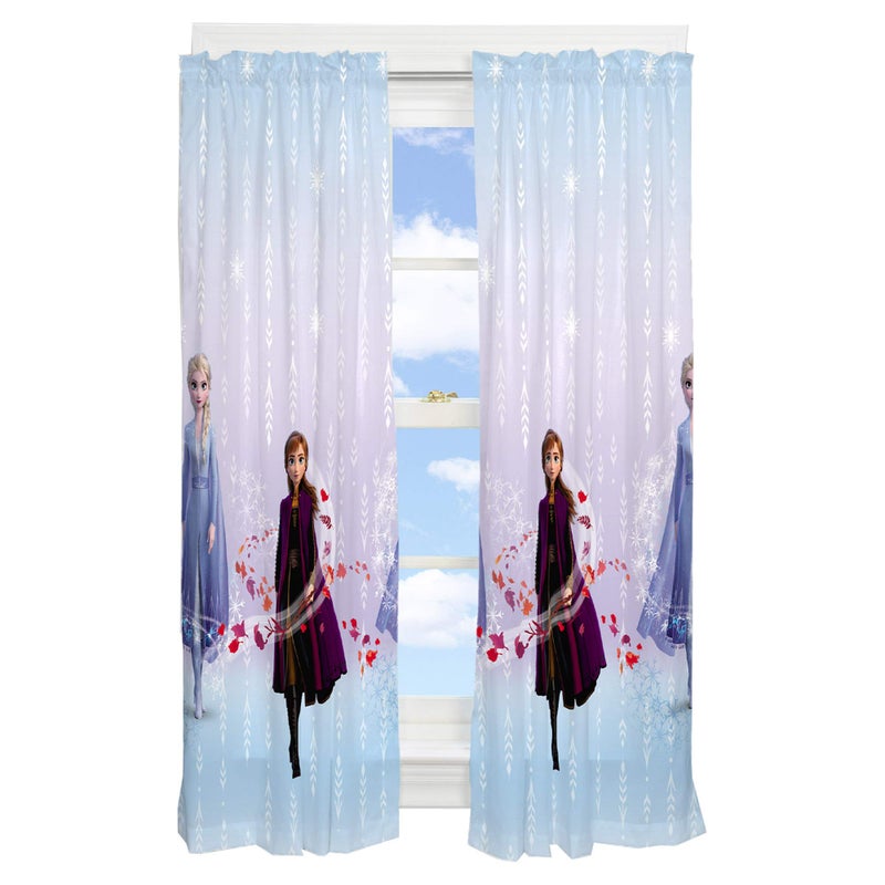Franco Franco Kids Window Curtain Panels Drapes Set 82 in x 63 in Disney Frozen 2