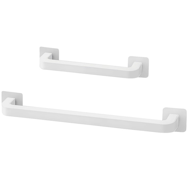 2Pcs White Wall Mounted Hairband Headband Holder Organizer with Towel Bar Bathroom Storage Rack - Image 2