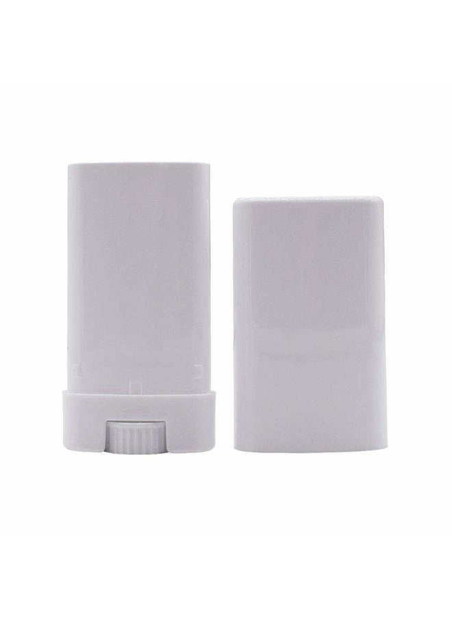 Healthcom 30pcs 0.5 oz White Plastic Deodorant Containers 15ml New Empty Oval Lip Balm Tubes Empty Deodorant Container for Lipstick Crayon Chapstick DIY Make Your Own Deodorant Moisturizer Lotion Bar  - Image 3