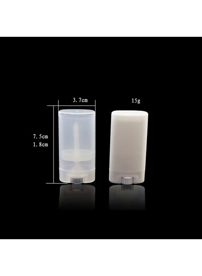 Healthcom 30pcs 0.5 oz White Plastic Deodorant Containers 15ml New Empty Oval Lip Balm Tubes Empty Deodorant Container for Lipstick Crayon Chapstick DIY Make Your Own Deodorant Moisturizer Lotion Bar  - Image 4