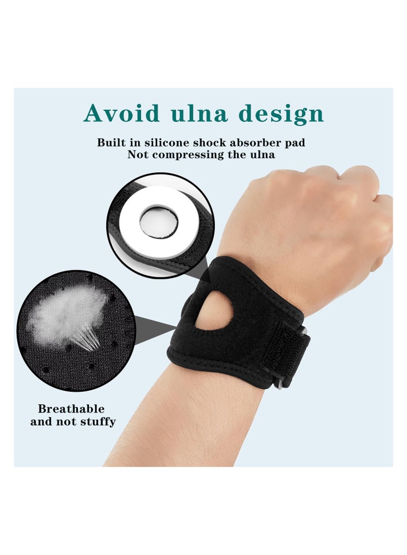 رباط المعصم، دعامة المعصم الزندي مع وسادة سيليكون مدمجة ممتازة لامتصاص الصدمات، مثالية لآلام المعصم من الجانب الزندي وتمزق المعصم TFCC، وإصابات الاستخدام المتكرر للمعصم، دعامة المعصم TFCC - Image 2