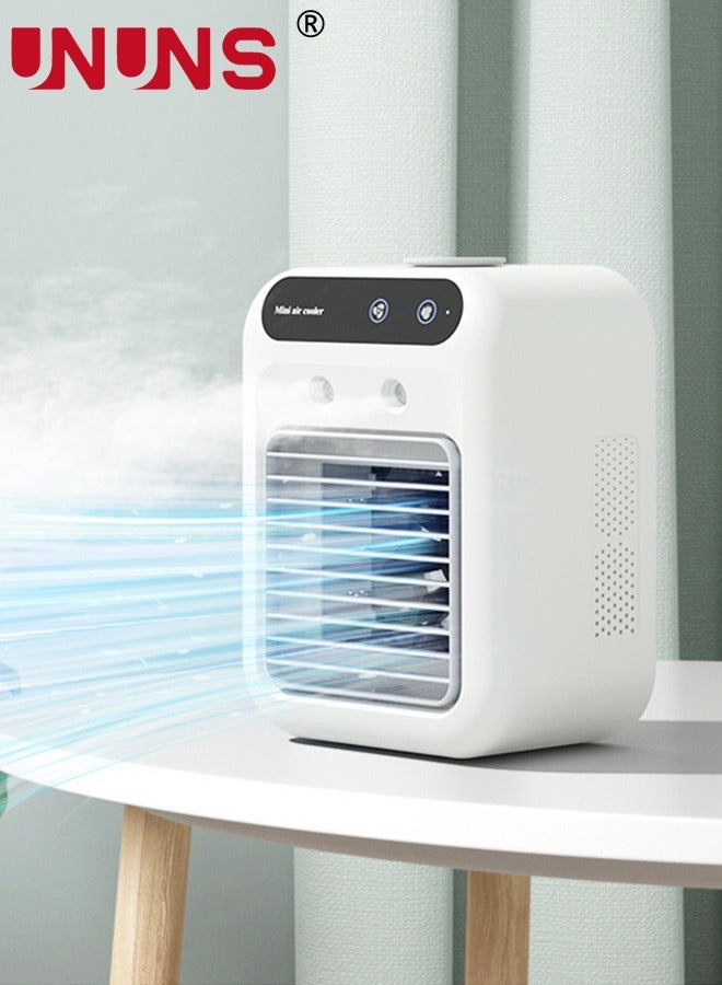 Portable Air Conditioners,1800mAh Rechargeable Mini Air Conditioner With 2 Cool Mists,Upgraded Personal Desk Air Cooler With 500ML Water Tank For Room,Travel,Office