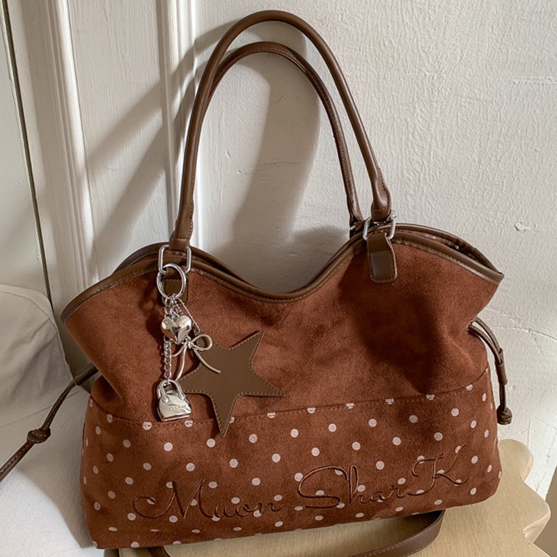 Women's Large Capacity Minimalist PU Tote Bag with Single Shoulder Strap - Image 1