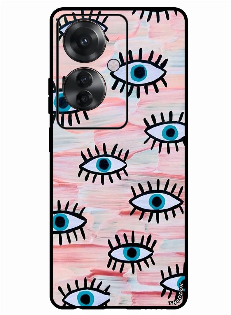 Theodor Protective Case Anti Scratch Shock Proof Bumper Cover For Oppo F25 Pro Evil Eye - Image 1