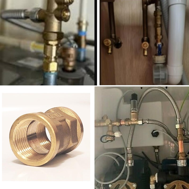رويال إيبكس رويال أبيكس طقم من قطعتين من تركيبات الخرطوم النحاسية متعددة الأغراض مع خيوط BSP للسباكة والغاز وموصل أنابيب الماء الساخن والهوائية وغيرها (مق��س أنثى، 1/2 بوصة) - Image 5