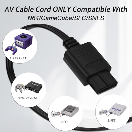 COMeap AV to HDMI Converter, N64 AV Cable for Nintendo 64 / Gamecube/Super Nintendo SNES, RCA to HDMI Converter with USB Power and HDMI 4K Cable, Support TV with RCA or HDMI Input 6FT(1.8M) - Image 3