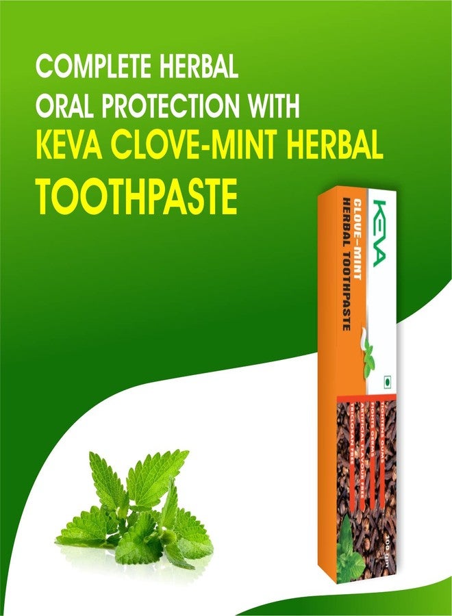 Keva Clove Mint Toothpaste : Tightens Gums, Fights Germs, Artificial Flavour Free, Triclosan Free : 100gms - Pack of 12 - Image 3