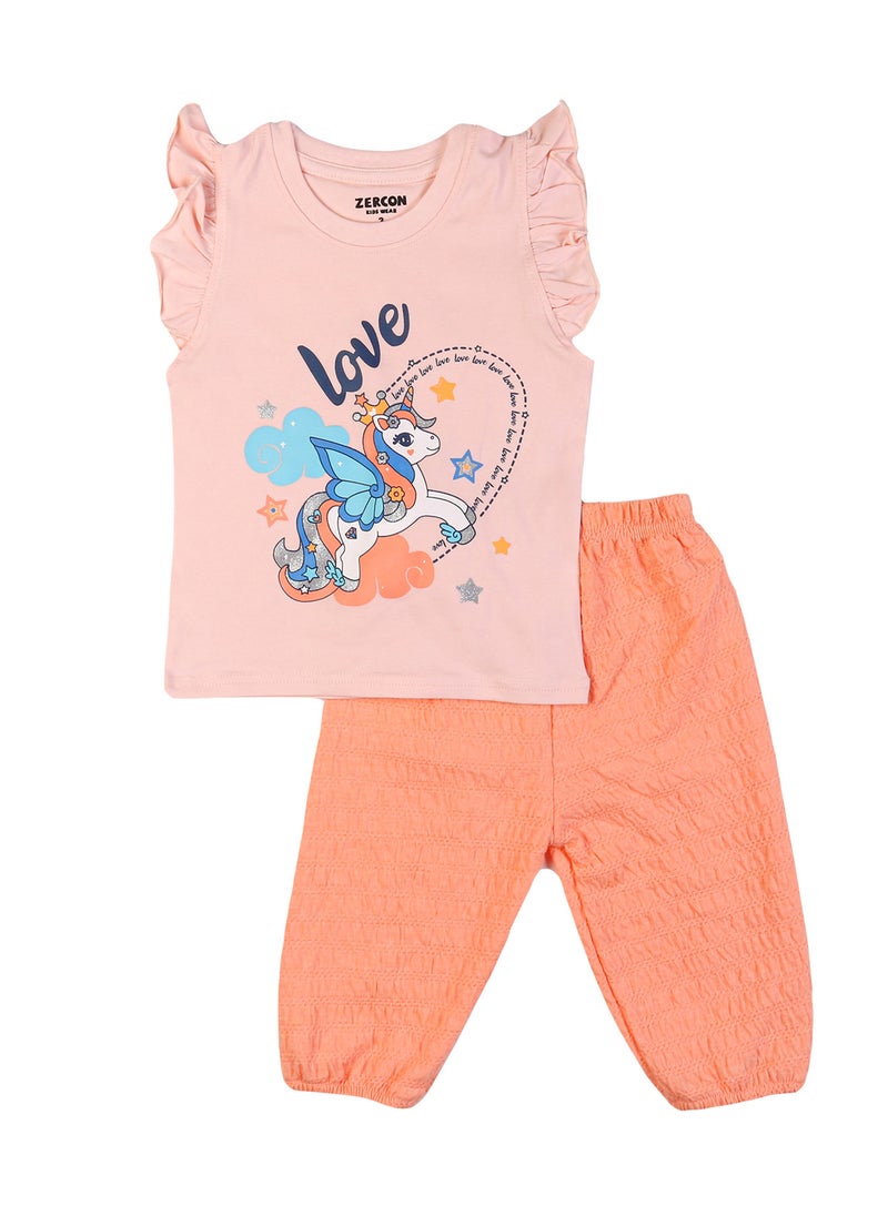 Zercon Summer Pajama Set for Girls  - Image 1