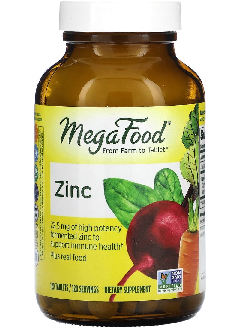 MegaFood Zinc, 22.5 mg, 120 Tablets