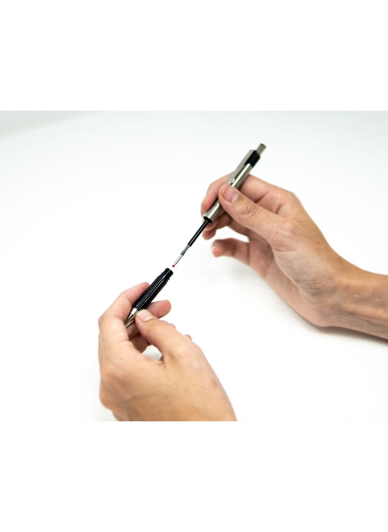 ZEBRA Zebra Pen G-301 Retractable Gel Ink Pen, Stainless Steel Barrel, Medium Point, 0.7mm, Black Ink, 2-Pack  - Image 5