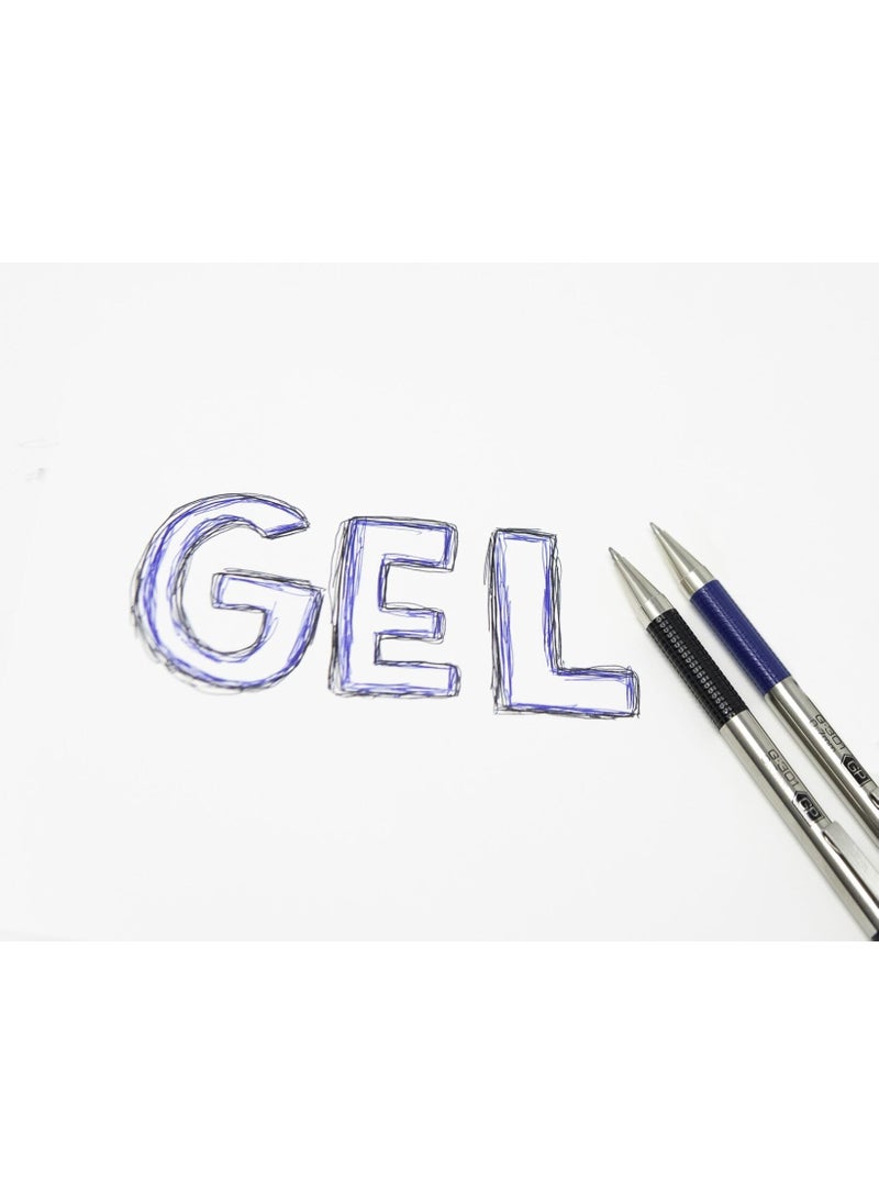ZEBRA Zebra Pen G-301 Retractable Gel Ink Pen, Stainless Steel Barrel, Medium Point, 0.7mm, Black Ink, 2-Pack  - Image 3