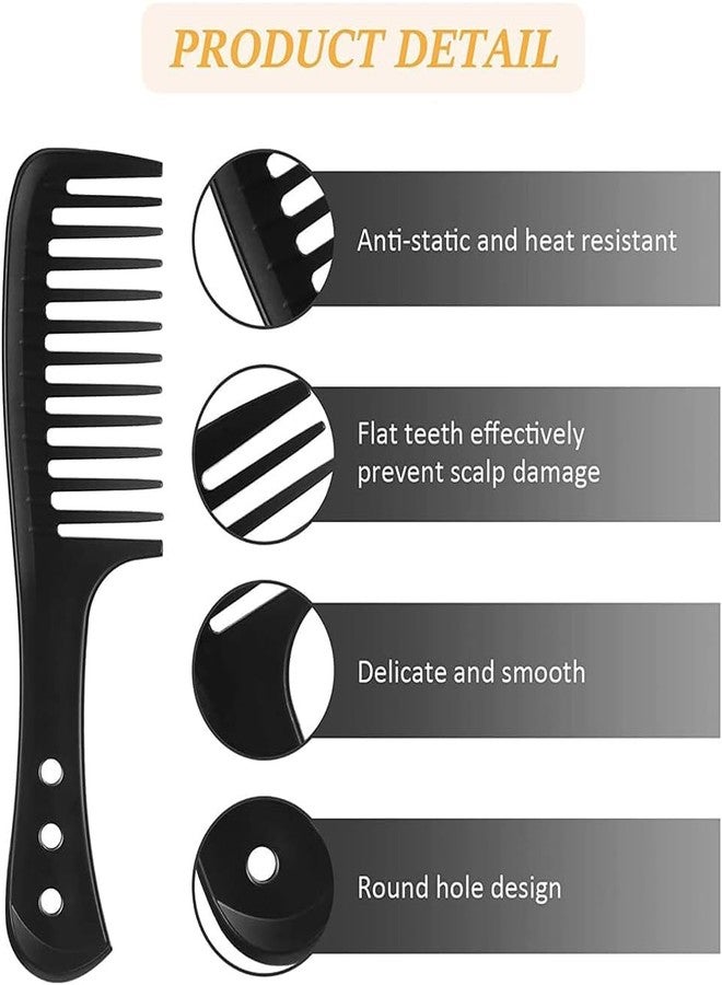 E-DUNIA Wide Tooth Comb for Curly, Long, Thin, Dense Hair, Black, Polypropylene, Adult Women, Unisex Adults - Image 5