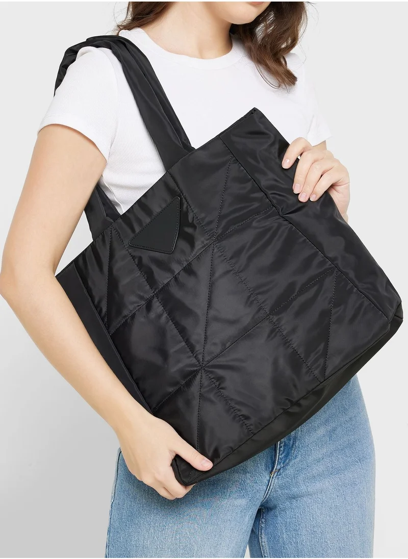جينجر Padded Nappa Tote Bag