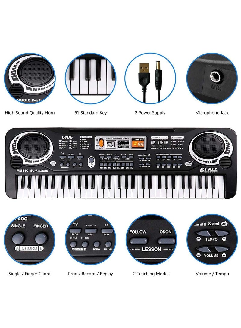 61 Keys Digital Music Electronic Keyboard Key Board Gift Electric Piano Gift  - Image 3