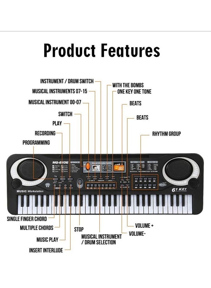 61 Keys Digital Music Electronic Keyboard Key Board Gift Electric Piano Gift  - Image 5