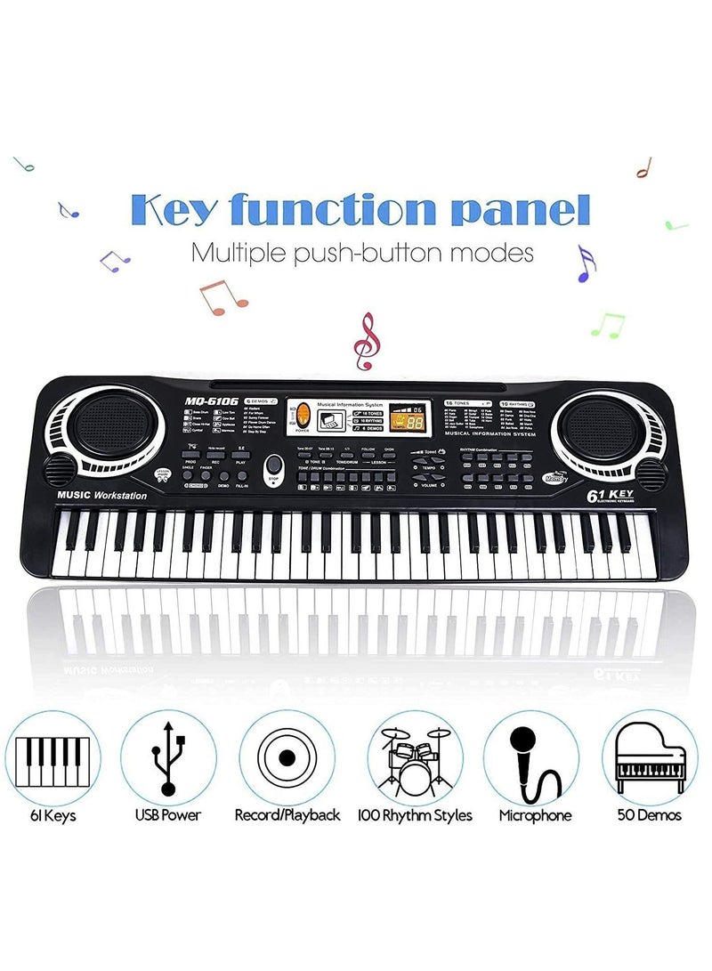 61 Keys Digital Music Electronic Keyboard Key Board Gift Electric Piano Gift  - Image 2