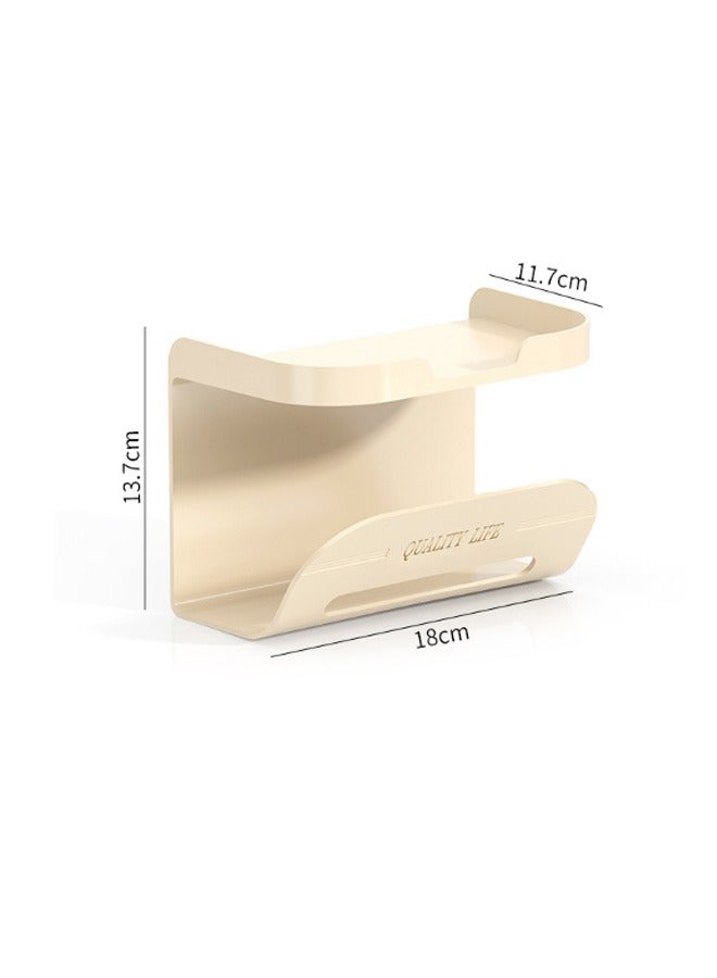 Reelyo Wall-Mounted Tissue Holder Punch-Free Tissue Dispenser Transparent Punch-Free Bathroom Toilet Paper Case Phone Rack Clear Tissue Storage  For Bathroom Living Room Bedroom  Office - Image 2