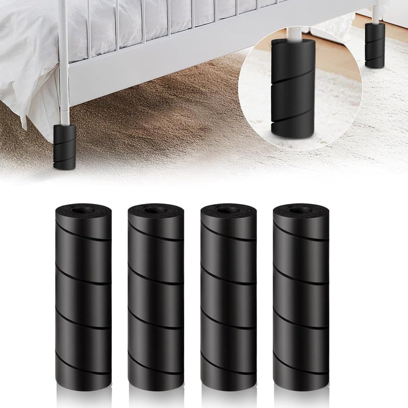 Ickimee 4 Pack Bed Frame Toe Protectors – Cushioned Corner Guards for Bed Frame Legs, Prevents Toe Injuries, Non-Adhesive, 6" Feet Protectors for Hard Furniture Legs - Image 1