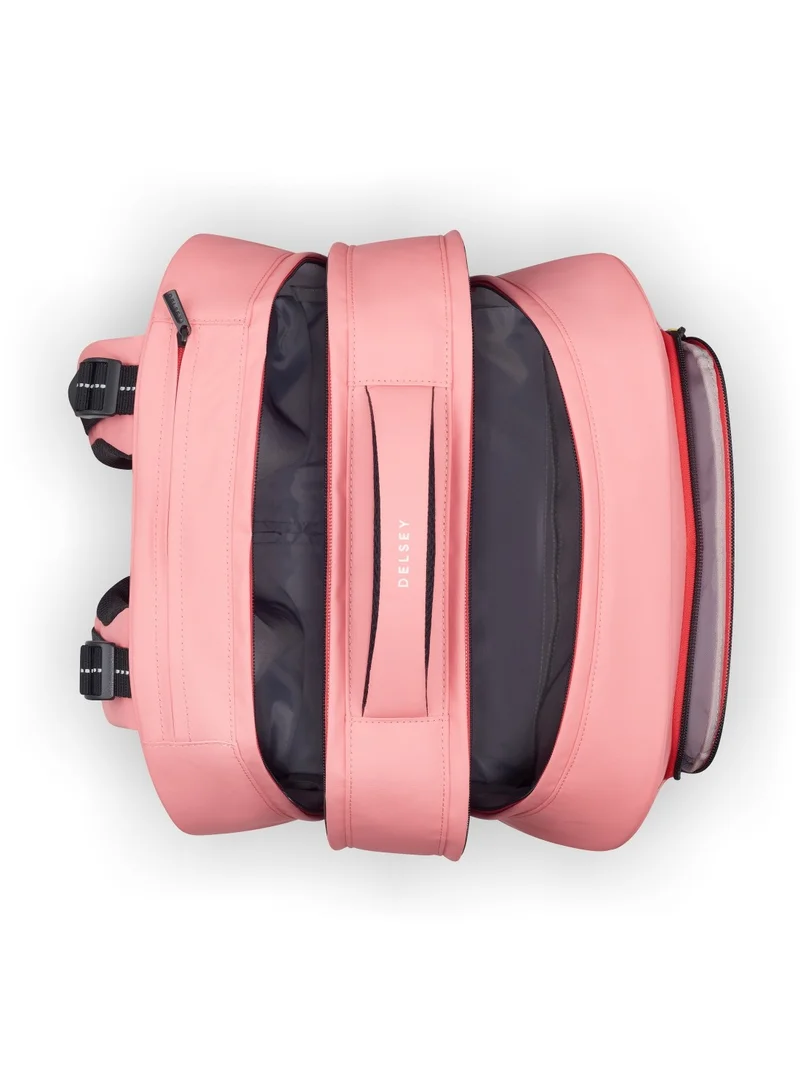 DELSEY Paris BTS 2023 4 Wheel Vertical Backpack 15.6" - Pink Printing