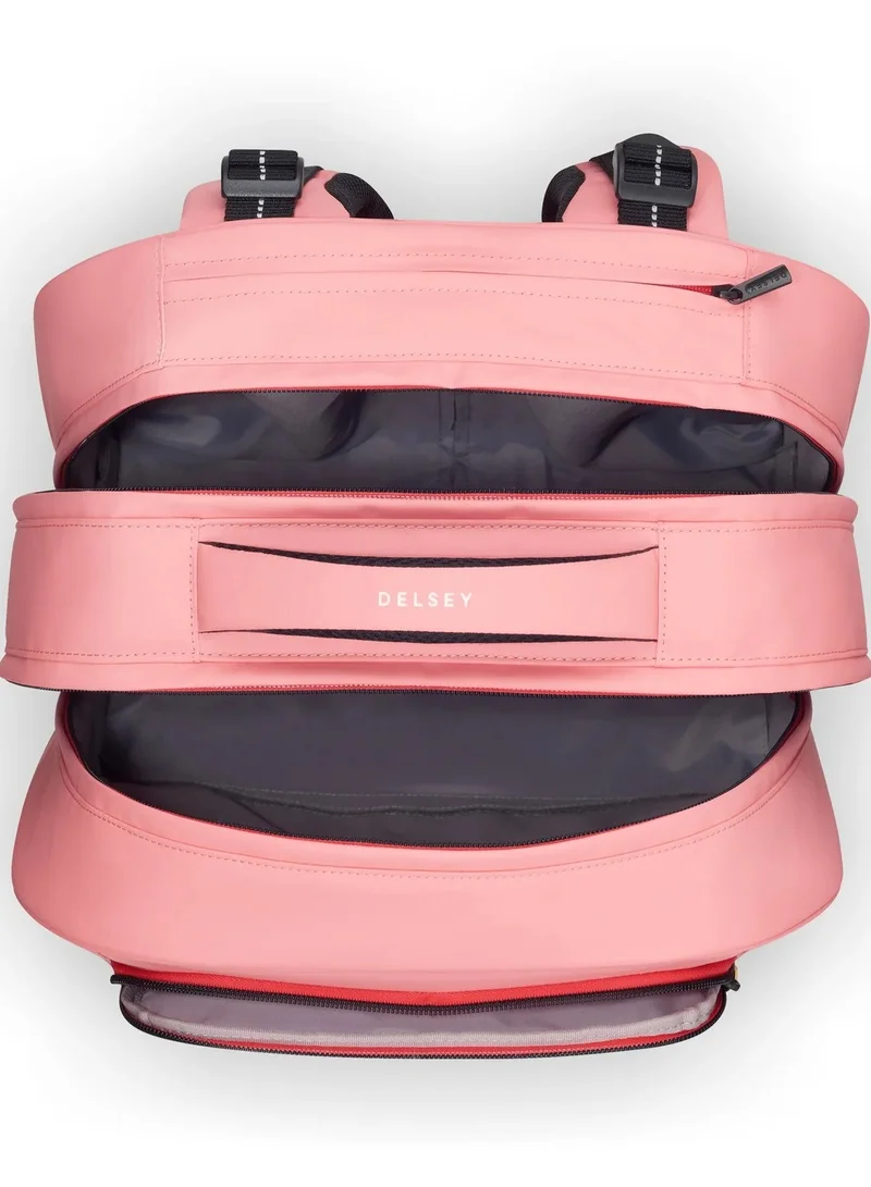 DELSEY Paris BTS 2023 - 4 Wheel Vertical Backpack Trolley 15.6'' - Pink Printing