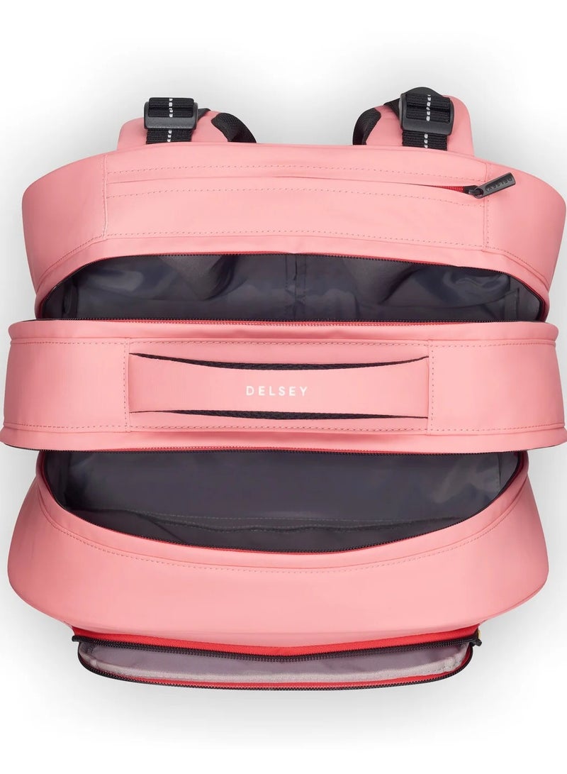 DELSEY Paris BTS 2023 - 4 Wheel Vertical Backpack Trolley 15.6'' - Pink Printing - Image 3