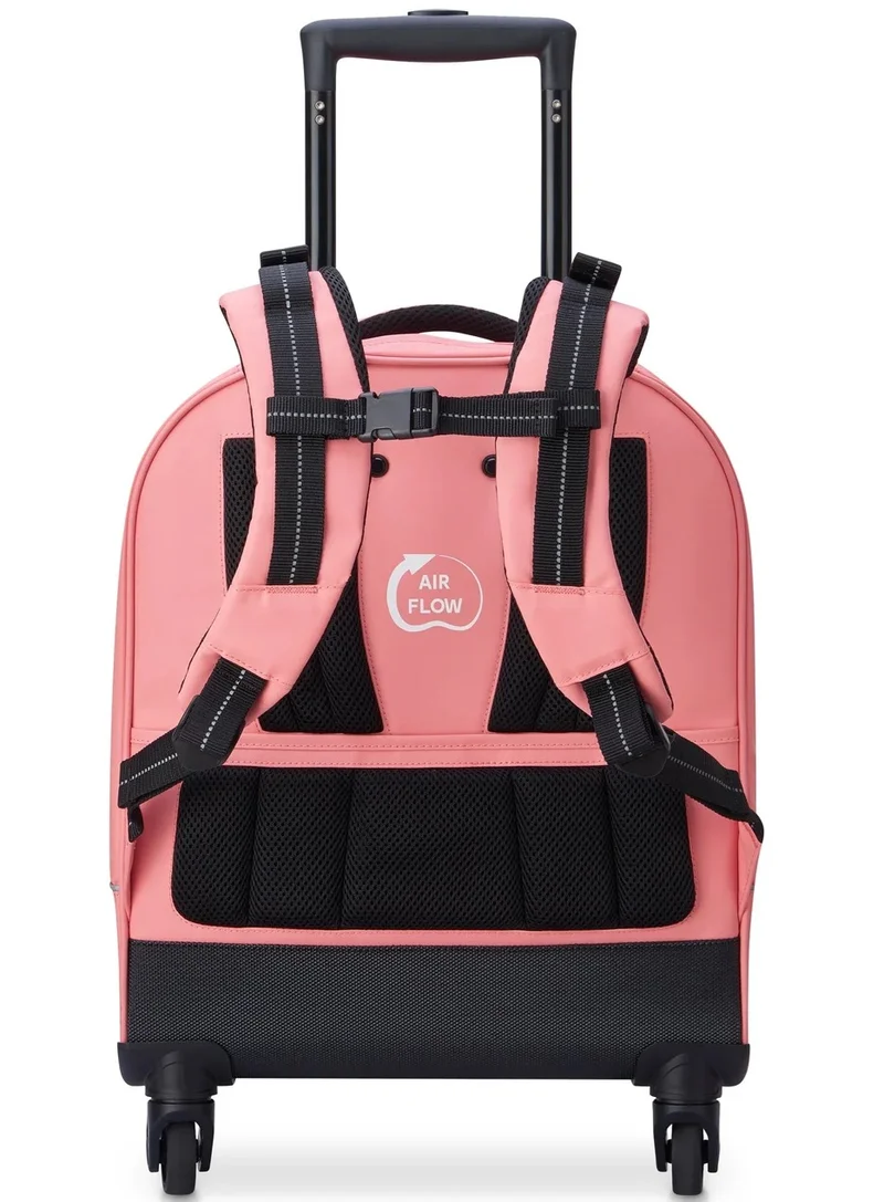 DELSEY Paris BTS 2023 - 4 Wheel Vertical Backpack Trolley 15.6'' - Pink Printing