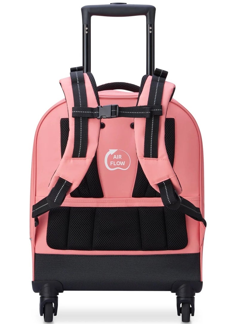 DELSEY Paris BTS 2023 - 4 Wheel Vertical Backpack Trolley 15.6'' - Pink Printing - Image 4