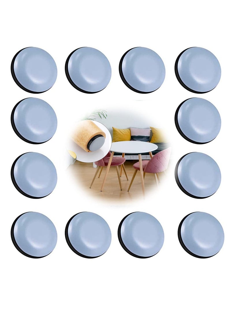 KASTWAVE Furniture Moving Pads, 12 Pcs Round Shaped Self-Stick Furniture Sliders Furniture Easy Movers Floor Protector Pads for Moving Furniture Movers Carpet Gliders Glides  - Image 1