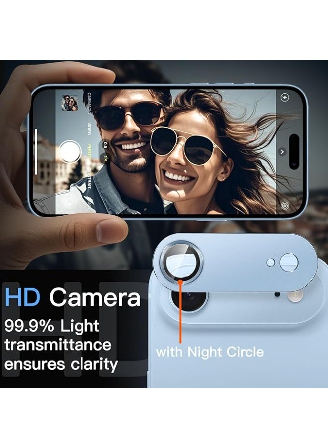 For Apple iPhone Air -  Camera Lens Protector, 9H Tempered Glass, Anti-Scratch, Case Friendly, Does Not Affect Night Shots, HD Clear - Blue - Image 3