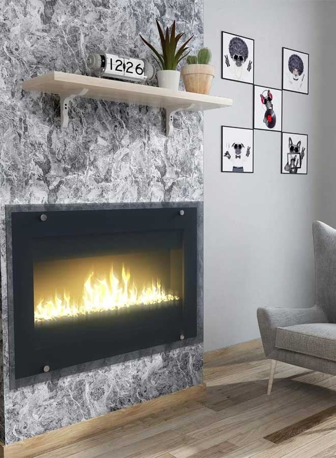 رَوَائِد ورق جدران ذاتي اللصق – ورق رخامي رمادي مقاوم للزيت والماء للمطبخ والحمام، ورق لاصق للأسطح والخزائن من PVC - Image 3