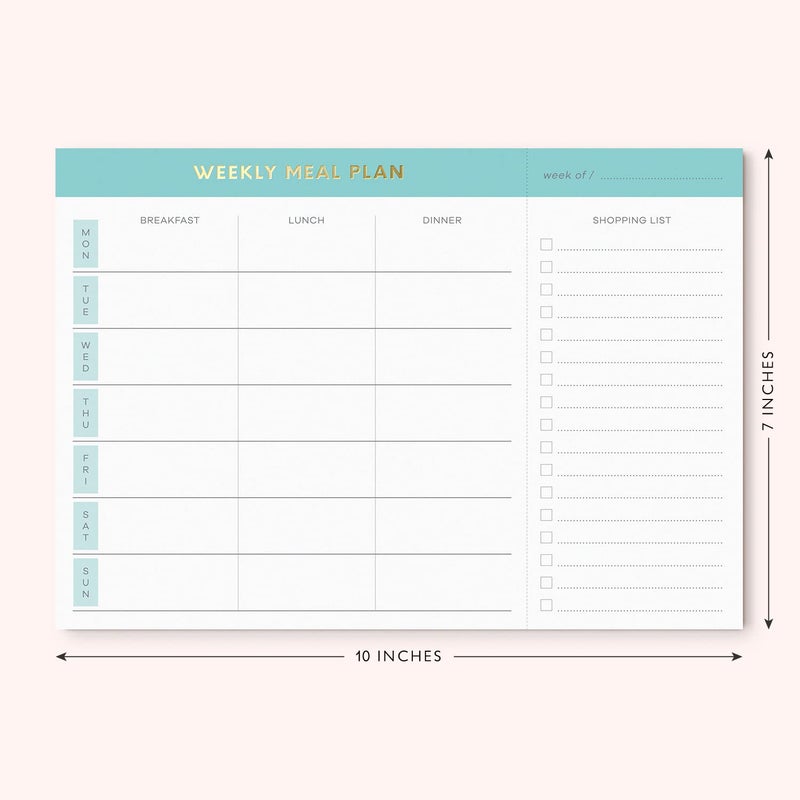 Sweetzer & Orange Weekly Meal Planner and Grocery List Magnetic Notepad. Pink 10x7” Meal Planning Pad with Tear Off Shopping List. Plan Weekly Menu Food for Weight Loss or Dinner List for Family! - Image 2