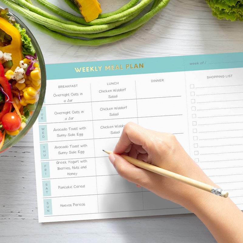 Sweetzer & Orange Weekly Meal Planner and Grocery List Magnetic Notepad. Pink 10x7” Meal Planning Pad with Tear Off Shopping List. Plan Weekly Menu Food for Weight Loss or Dinner List for Family! - Image 5