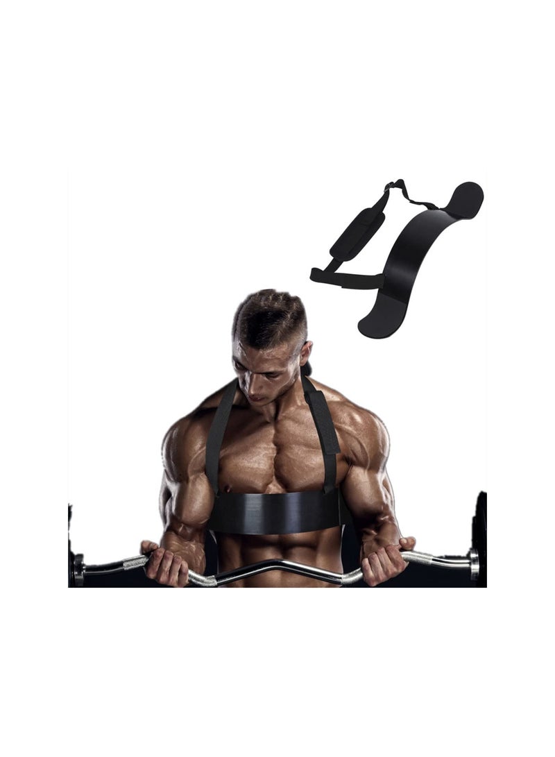 SOLARAE محدد العضلة ذات الرأسين Arm Blaster، مدرب العضلة ذات الرأسين، محدد العضلة ذات الرأسين Arm Blaster لبناء الأجسام، لياقة بدنية، رفع الأثقال، حزام دعم قابل للتعديل، لتدريب العضلات - Image 1