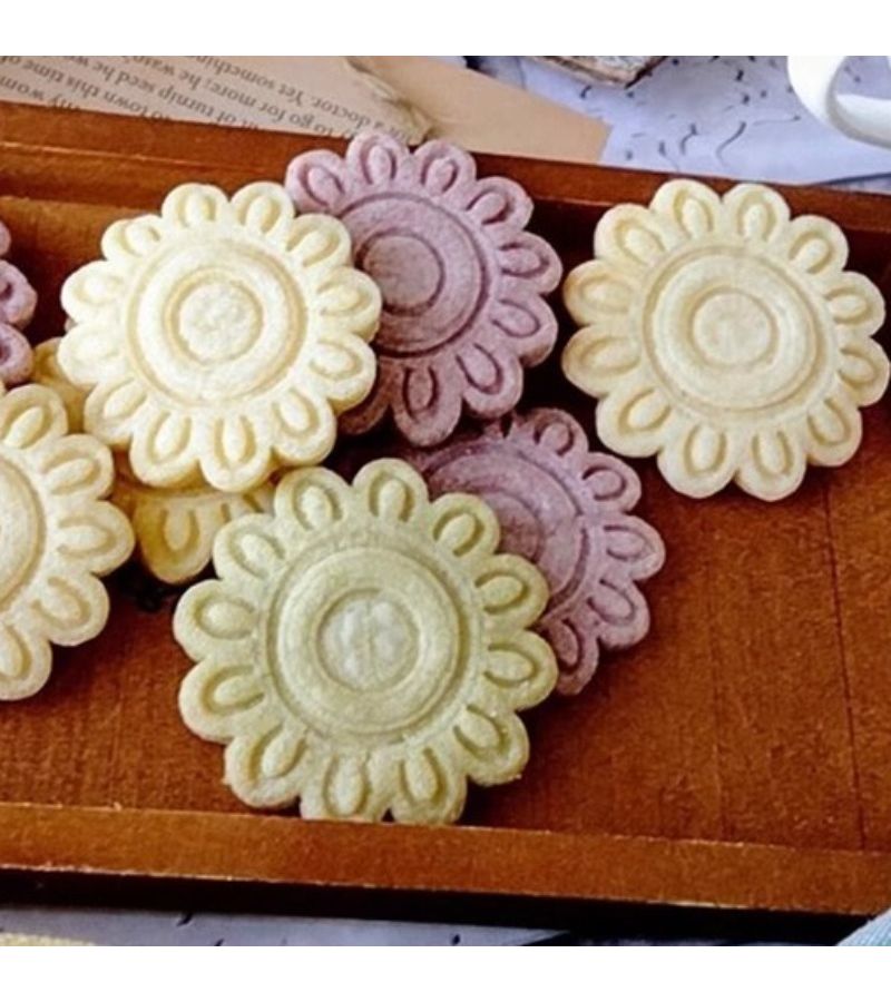 05 Color Classic Retro 3D Embossed Biscuit Mold Lace Heart Round Rectangle Cookie Cutter Baking Tool - Image 5