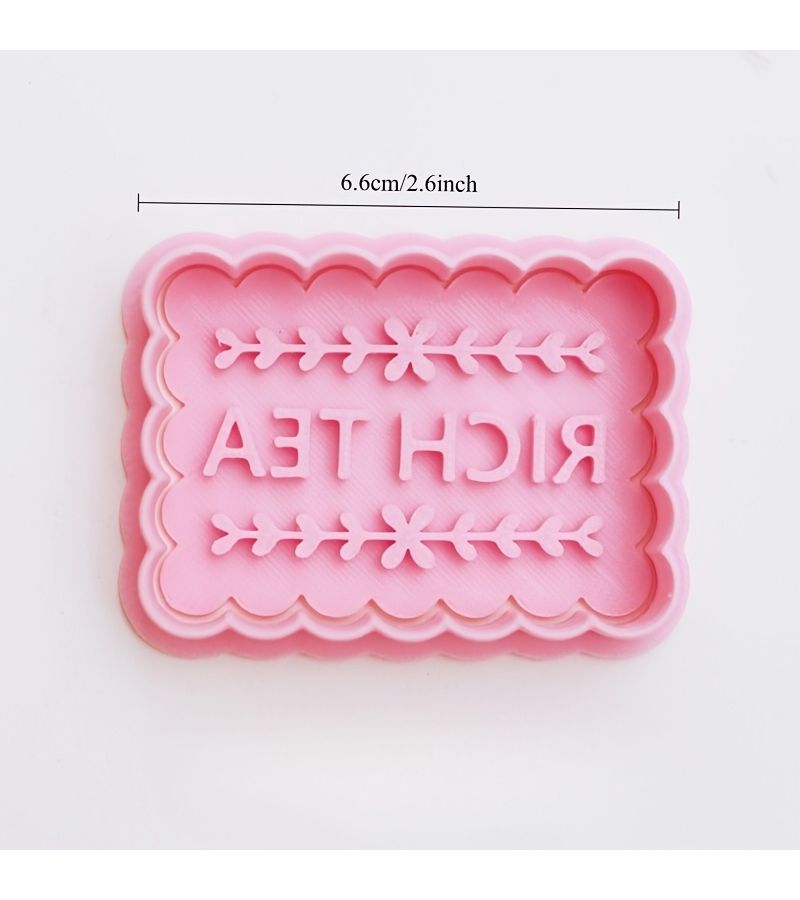 05 Color Classic Retro 3D Embossed Biscuit Mold Lace Heart Round Rectangle Cookie Cutter Baking Tool - Image 3
