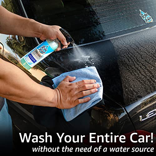 Rev Auto Waterless Car Wash Kit - Cleans Vehicles Without Water Source/Includes Two 16oz Waterless Wash Spray Cleaner and Microfiber Towels | Car Exterior Cleaner | No Rinse Car Wash Cleaning Spray - Image 3