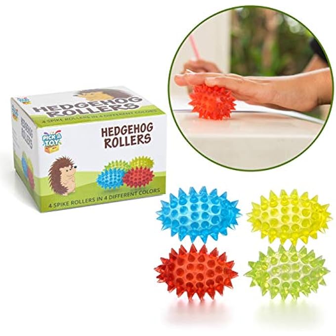Pick A Toy Sensory Spiky Rollers Set: 4-Pack Egg-Shaped Stress Relief Toys in Gift Box | Eco-Friendly BPA/Latex-Free Fidget Toy for Kids & Adults - Image 2