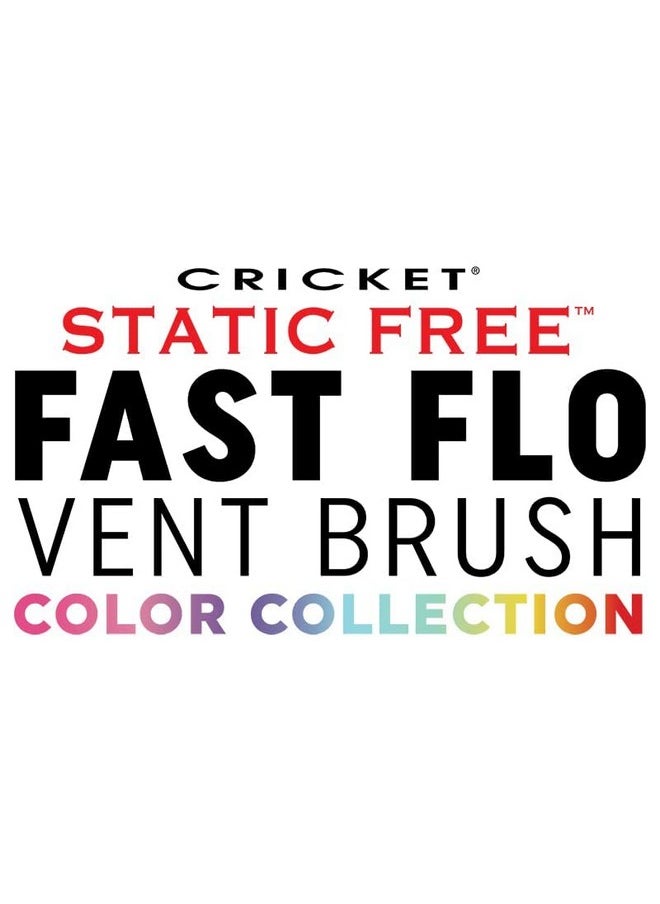 Cricket Static Free Fast Flo Color Vent Hair Brush For Blow Drying, Styling And Detangling For Long Short Thick Thin Curly Straight Wavy All Hair Types, Drama Queen (Purple)  - Image 5
